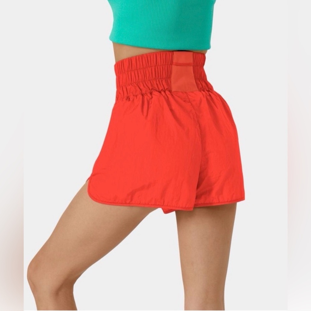 HALARA Women’s Super High Waist Split Hem 2-in-1 Casual Shorts - Large - Red - Picture 3 of 10
